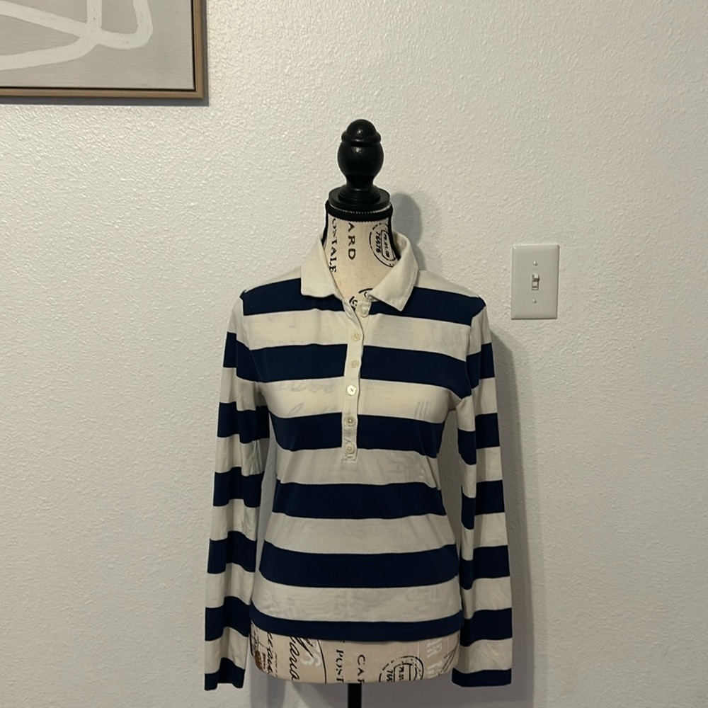 Women’s Jay Crew 1984 Rugby Striped Polo Shirt (Small)